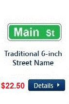 Traditional Street Name Sign 6 inch