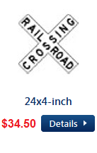 RAILROAD CROSSING Sign 24 x 4 inch
