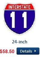 Interstate Shield Sign 24 inch
