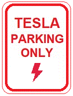 TESLA PARKING ONLY