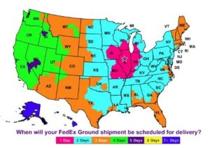 FedEx Ground Transit Map 2022